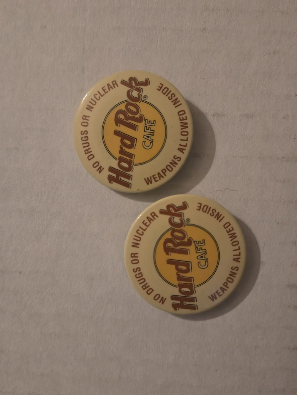VINTAGE Hard Rock Cafe Logo Button Pin